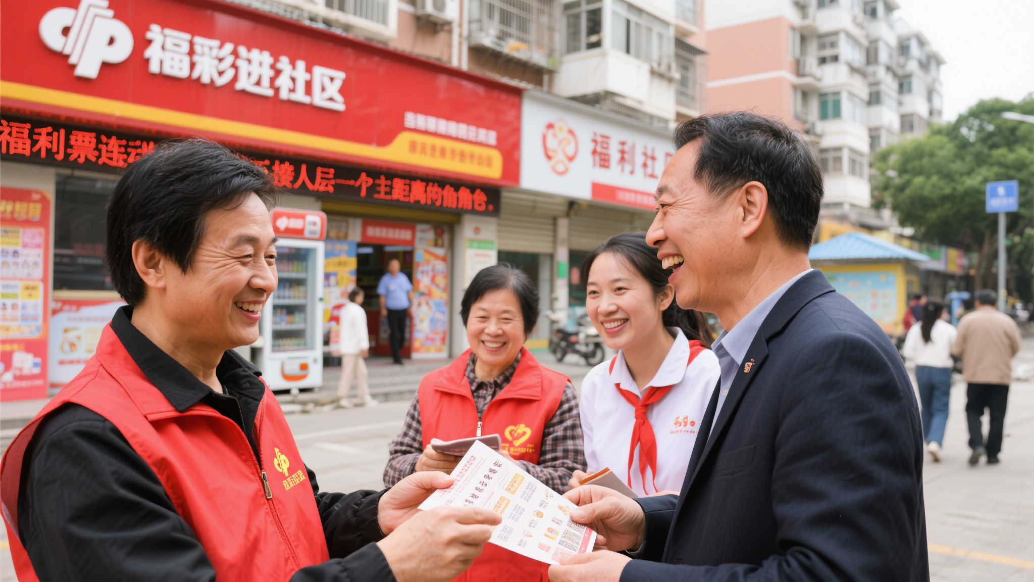 当说到“福彩进社区”，其实指的是福利彩票