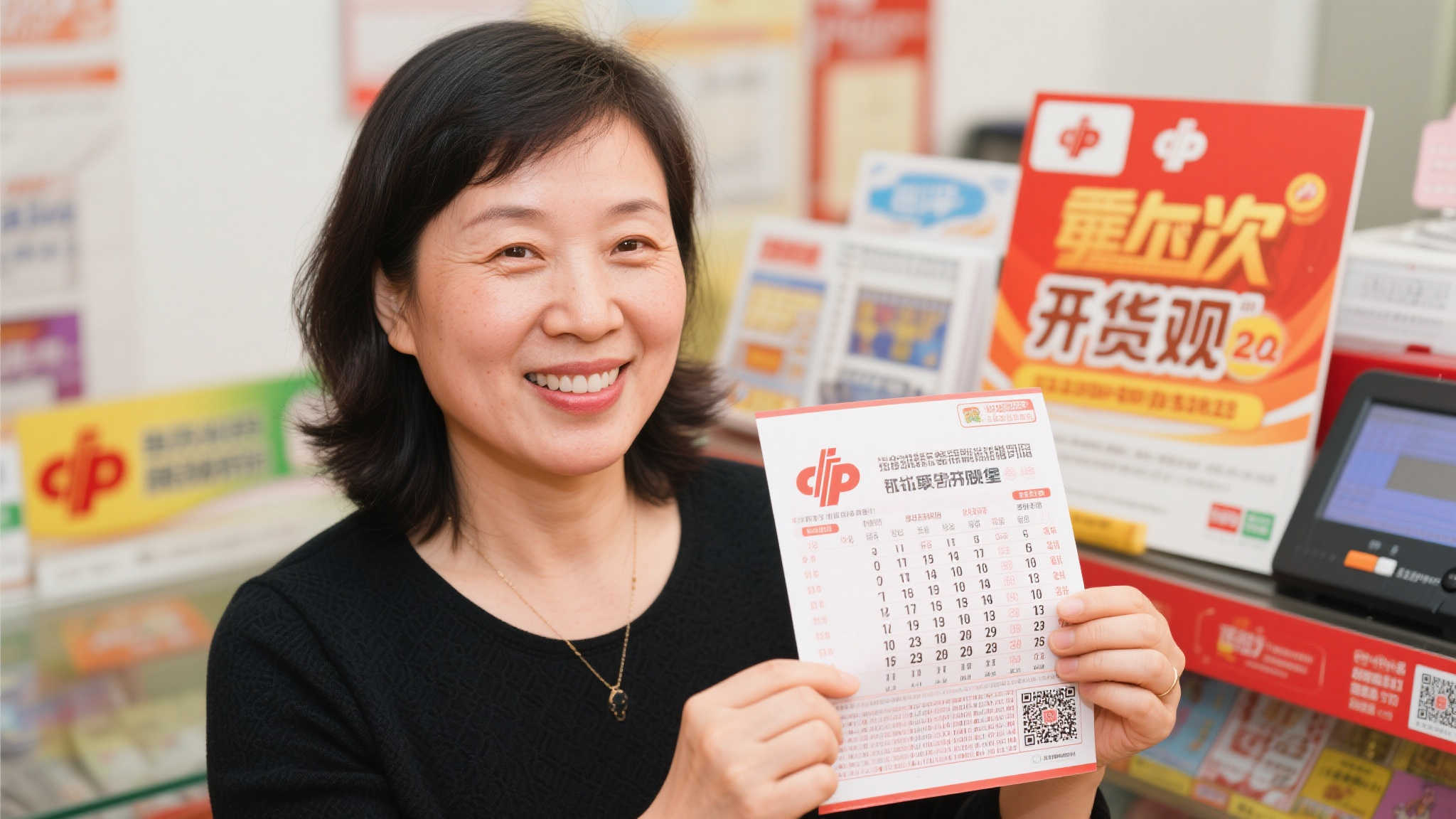 在她的购彩过程中，选择号码并不是单纯的随