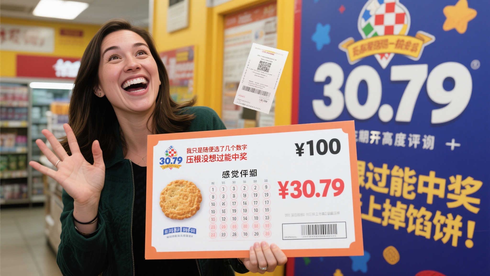 女子百元自选票意外斩获快乐8玩法30.7万大奖，惊喜直呼不可思议
