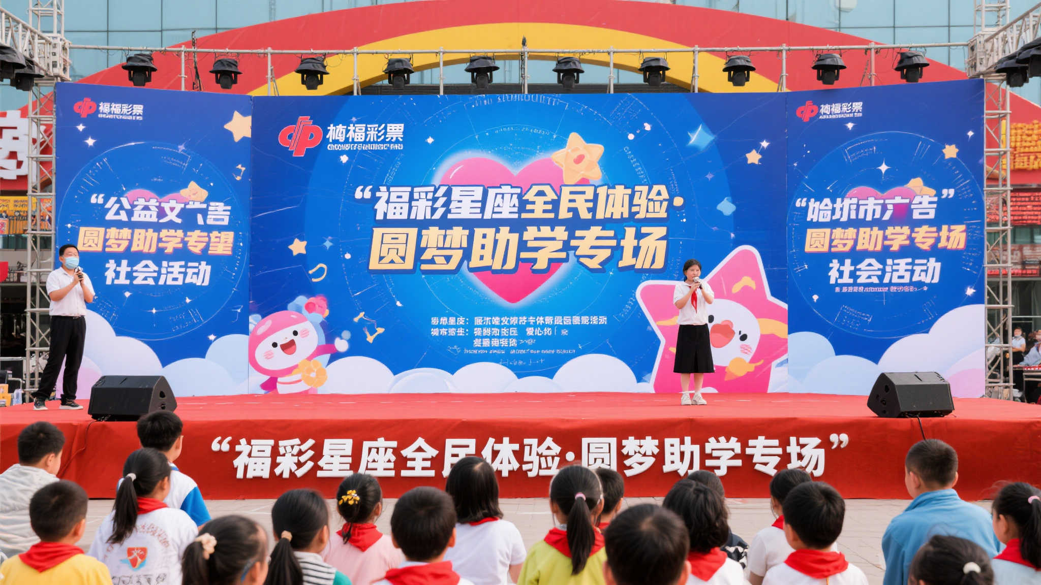 公益圆梦助学活动携手福彩星座亮相大庆 近日,“福彩星座全民体验·圆梦助学专场”