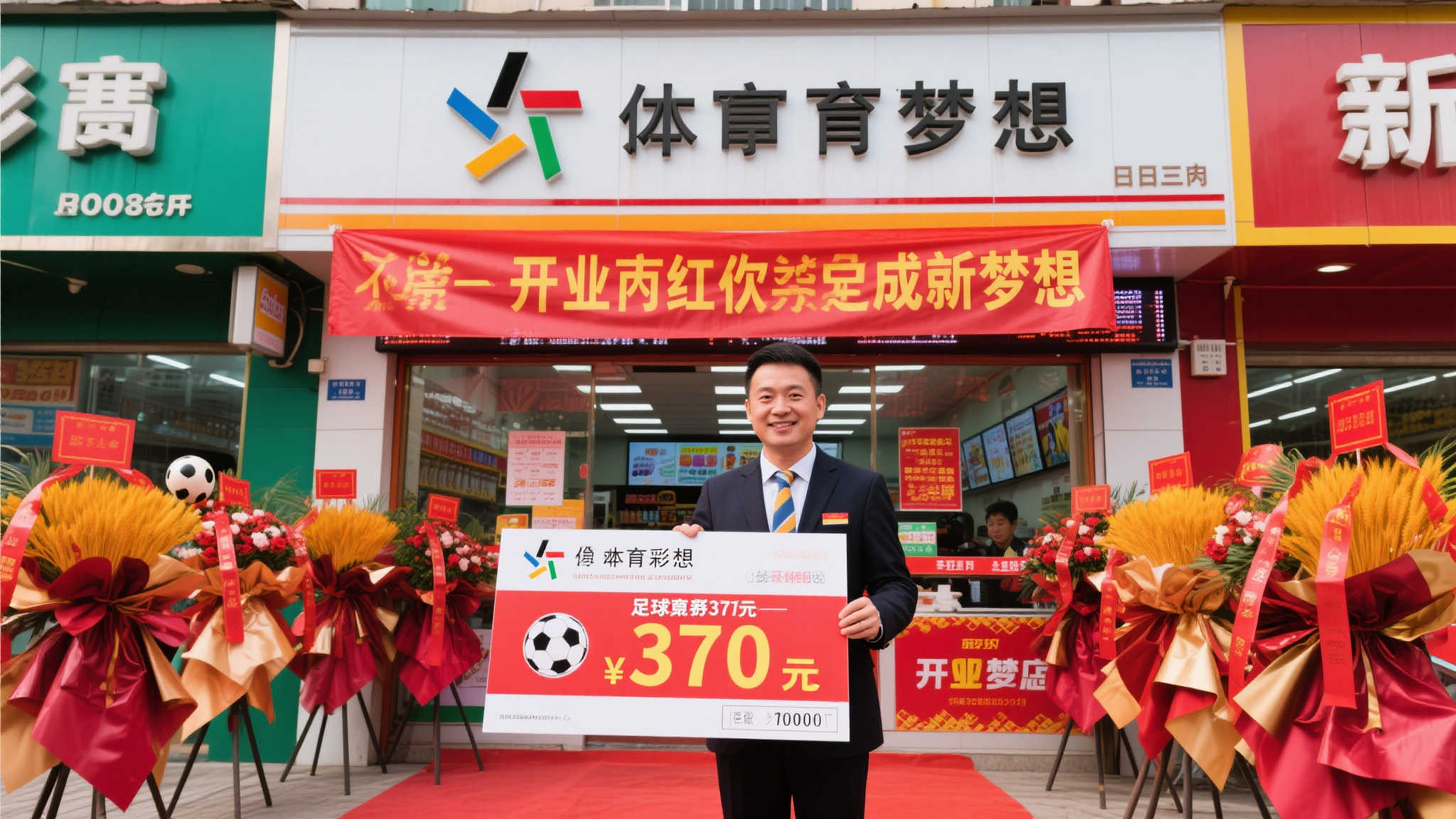 引言：开业即爆红 一张彩票成就梦想
新