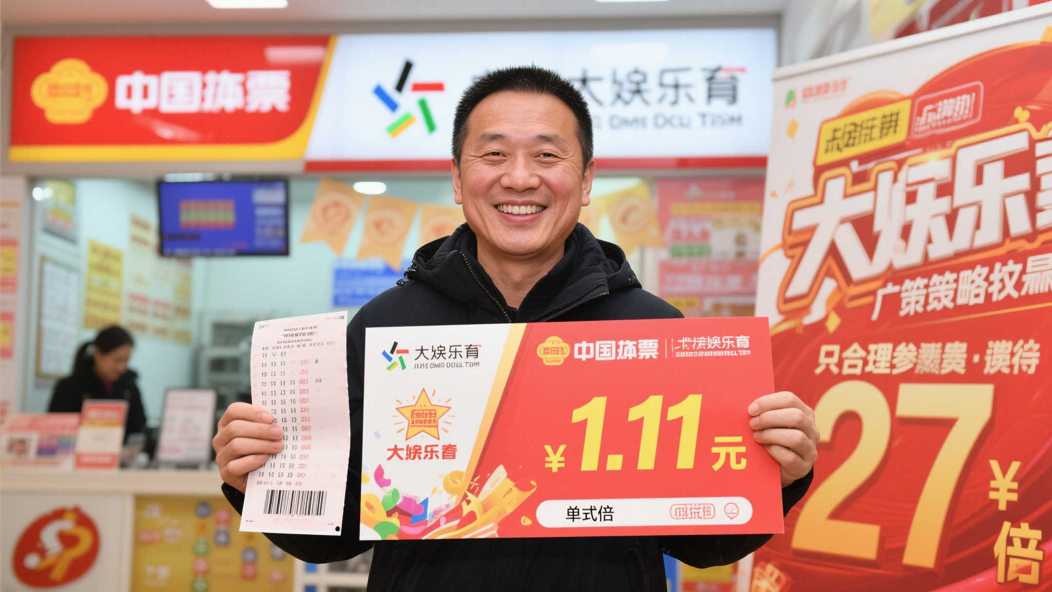 大乐透1.11亿大奖得主现身领奖，27元单式票中惊天巨额！