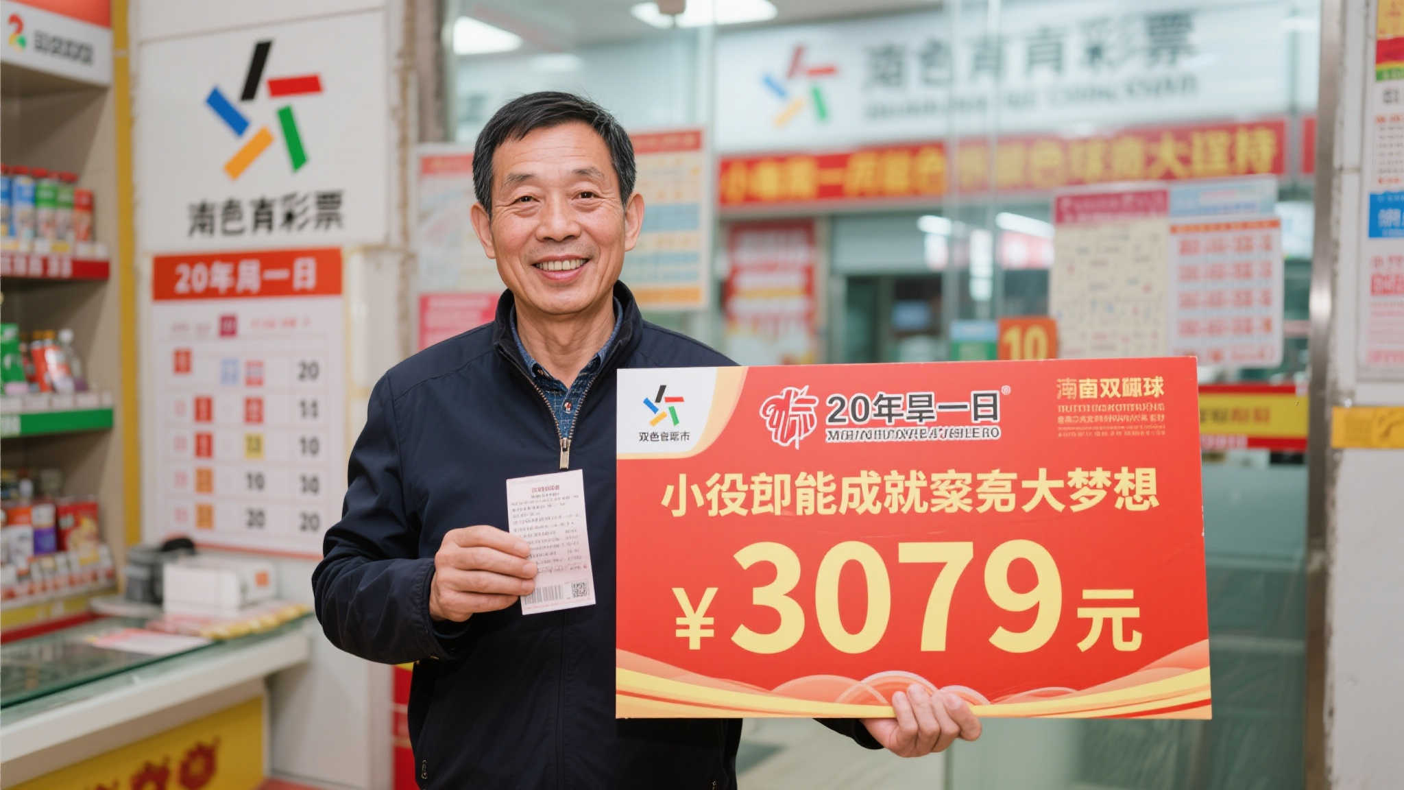 男子坚持20年每期10元投注,终揽双色球3079万大奖 20年如一日:小投入也能成就大梦想
这